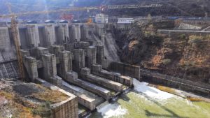 <p>Work is almost complete on the Vyasi Hydroelectric Project on the Yamuna River, the second-largest tributary of the Ganga. The station is expected to start generating electricity from February. (Image: Varsha Singh)</p>