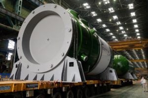 A reactor pressure vessel and steam generator for the first power unit of the Rooppur nuclear power plant are shipped from Russia to Bangladesh in August 2020