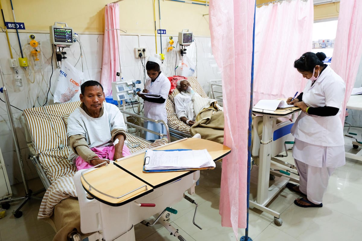 A hospital ward in Assam, northern India.
