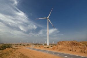 <p>The Jhimpir wind farm, completed in 2013 in Sindh province, is part of the long-term change that successive governments have pushed in Pakistan’s energy sector (Image: Hasan Zaidi / Alamy)</p>