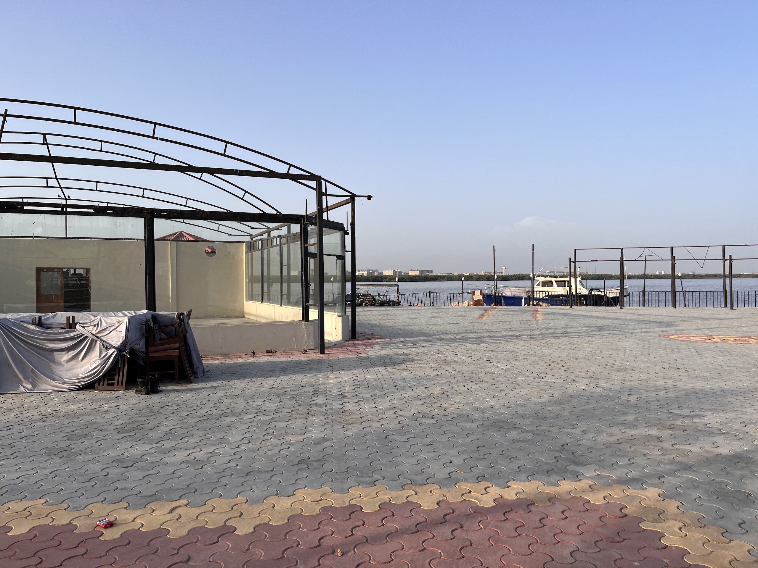 A wedding hall being built in Gizri Creek on reclaimed land 