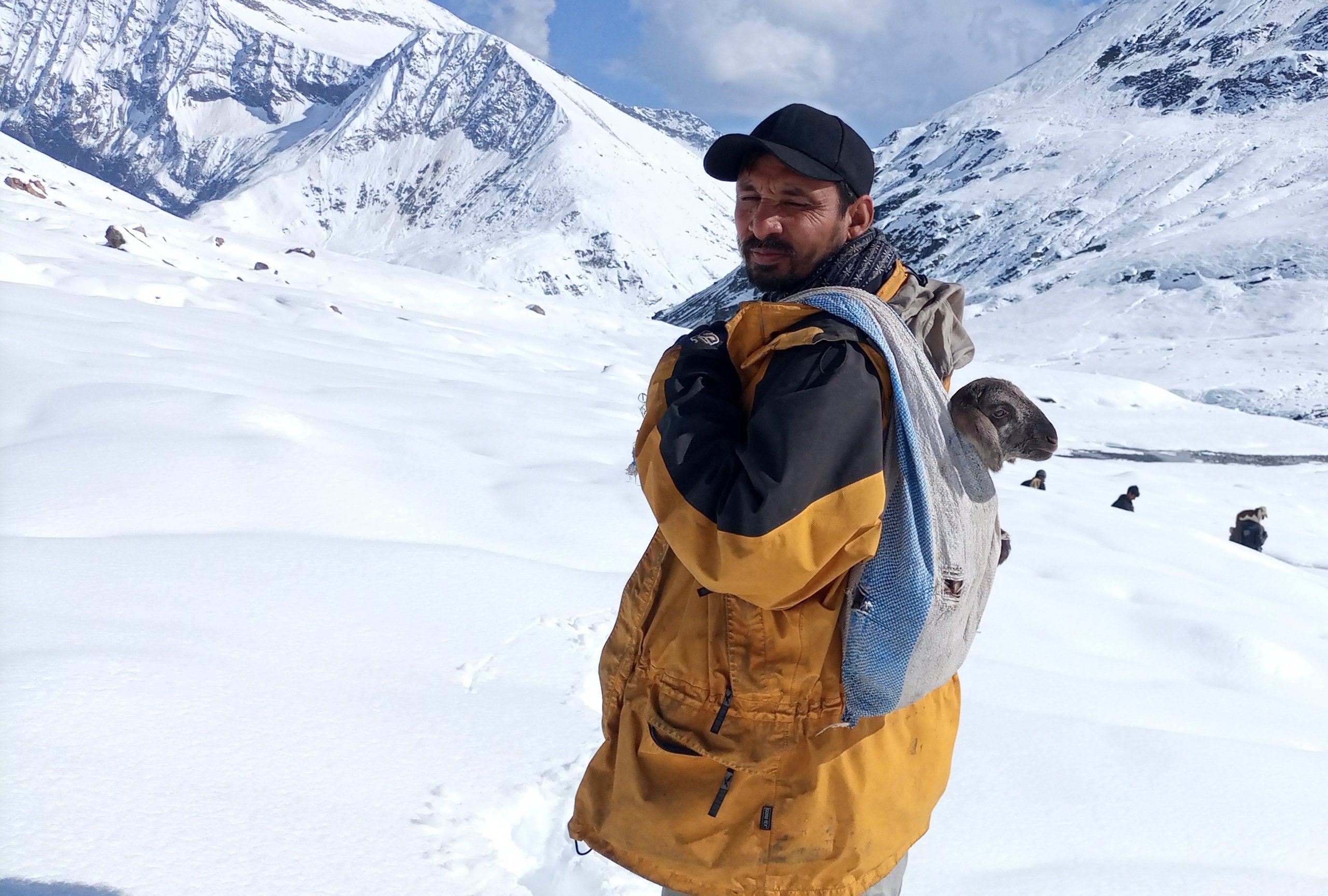 <p>Mountaineer Raees Khan launched a rescue effort for pastoralists and livestock struck by heavy summer snowfall at Hans Raj Lake in Neelum Valley (Image: Raees Khan)</p>