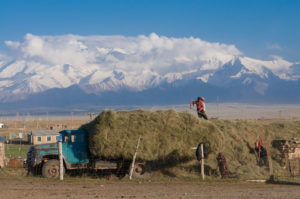 <p>Farmers working in Sary Tash, Kyrgyzstan (Image: Alamy)</p>