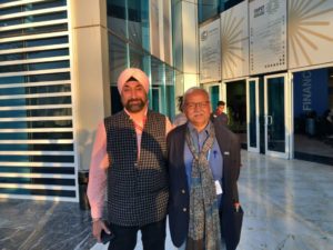 <p>Harjeet Singh (left) and Saleemul Huq were two of the campaigners for a loss and damage fund, one of the few successes of COP27 (Image: Joydeep Gupta)</p>