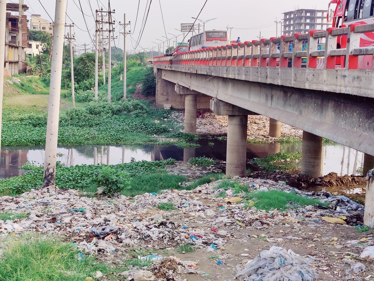 Garbage and untreated waste in Dhaka